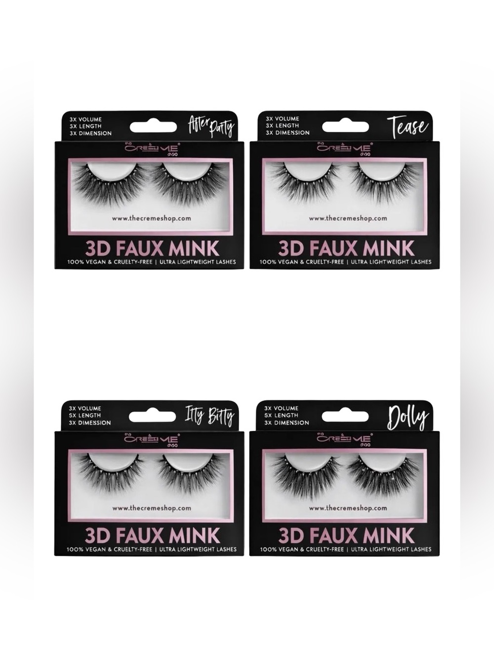 The Crème Shop 3D Faux Mink Lashes - Black